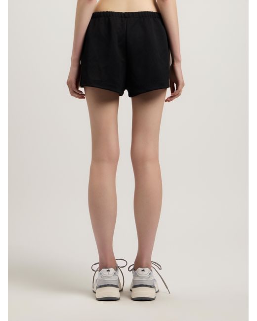 Palm Angels Black Classic Logo Track Shorts