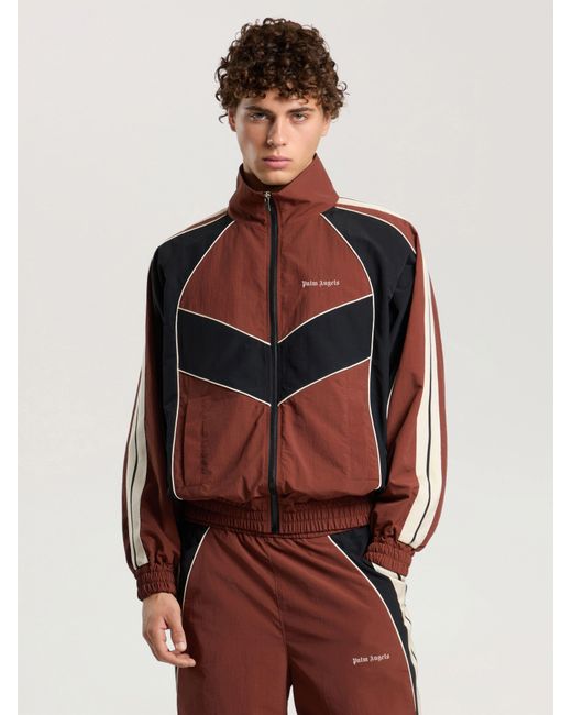 Palm Angels Red Hollywood Windbreaker Jacket for men