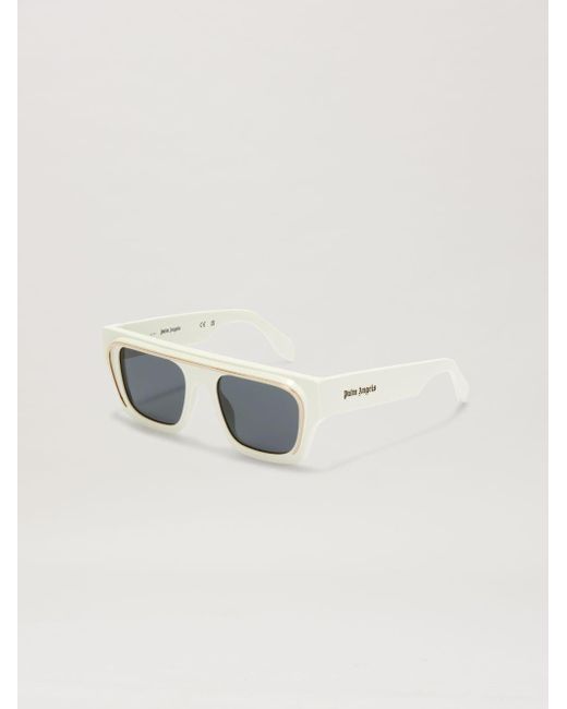 Palm Angels White Salton Sunglasses