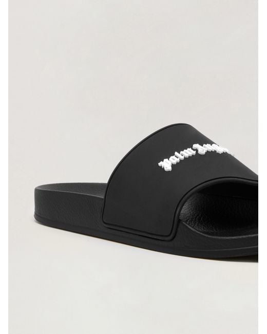 Palm Angels Black Classic Logo Pool Slider