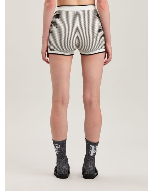 Palm Angels Gray Palms Jacquard Knit Shorts Off