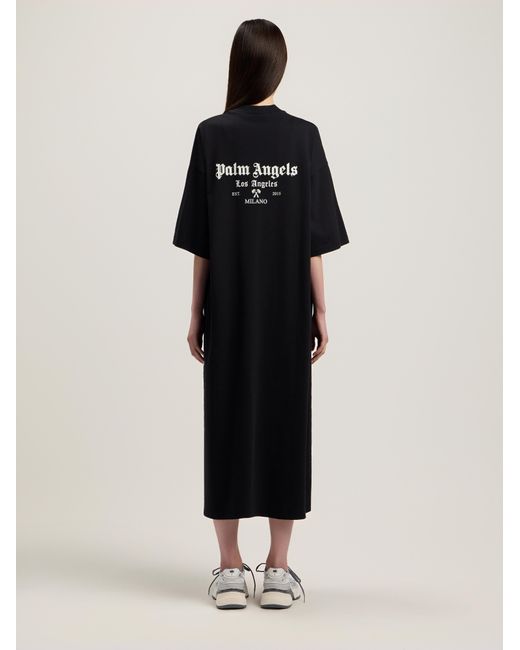 Palm Angels Black Milan La Maxi T-Shirt Dress
