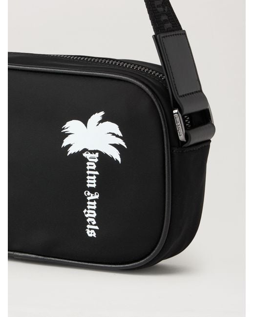 Palm Angels Black Tree Logo Crossbody Bag for men