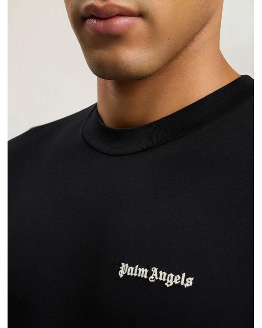 Palm Angels Black Classic Logo Three-Pack T-Shirt for men