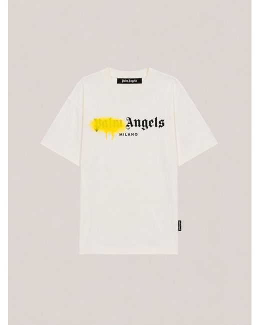 Palm Angels Natural Spray City Milan T-Shirt for men