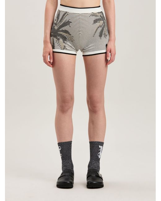 Palm Angels Gray Palms Jacquard Knit Shorts Off