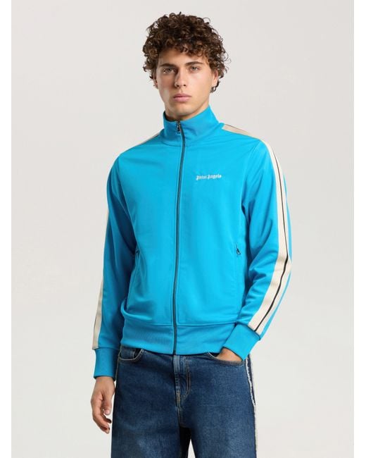 Palm Angels Blue Classic Logo Track Jacket Medium for men