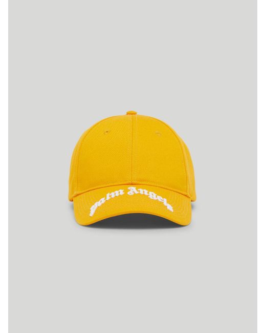 Palm Angels Curved Logo in Yellow for Men - Lyst