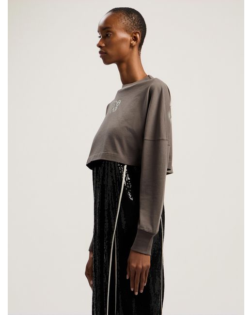 Palm Angels Brown Classic Logo Crop Top Dark