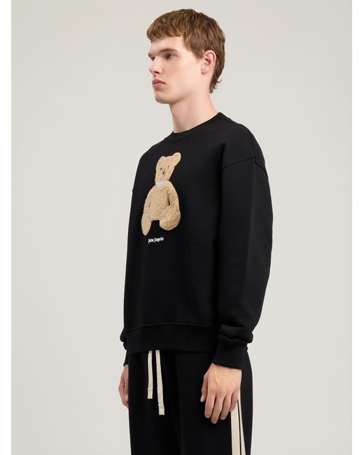 Palm Angels Black Bear Sweatshirt for men