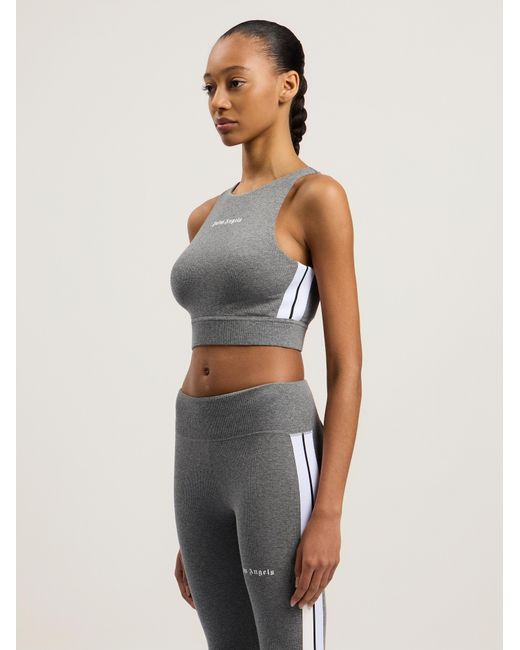 Palm Angels Gray Training Track Top