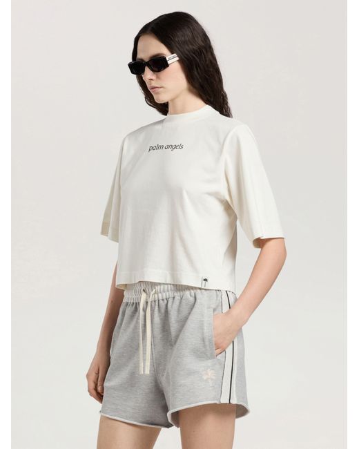 Palm Angels Natural Lions Herald Boxy T-Shirt Off