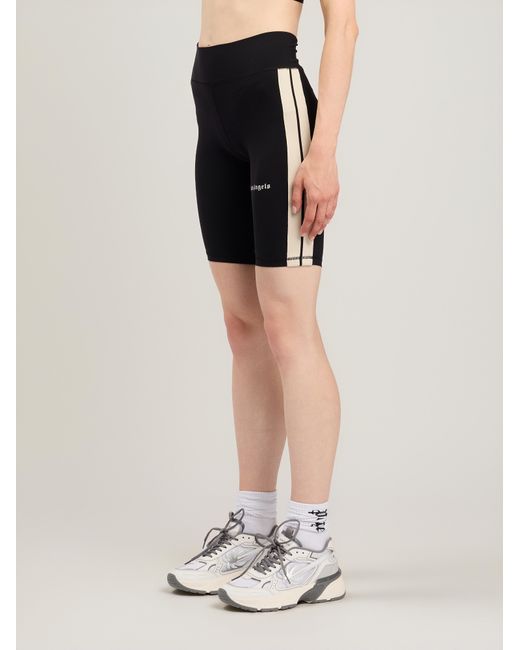 Palm Angels Black Classic Logo Track Biker Shorts