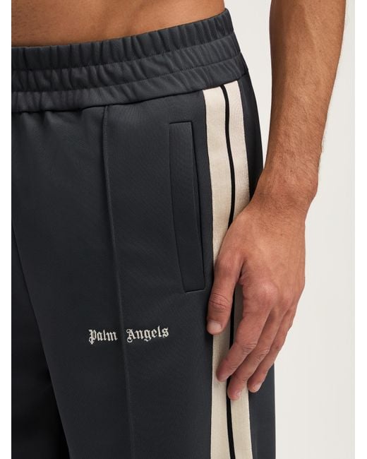 Palm Angels Gray Classic Logo Track Shorts for men