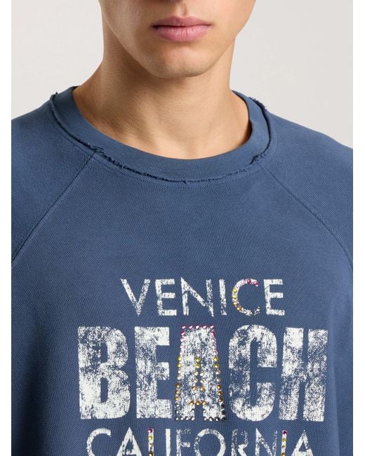 Palm Angels Blue Cali Vibes Layered Tee /S for men