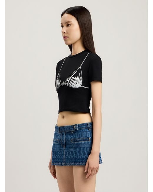 Palm Angels Black Palm Bra Baby T-Shirt
