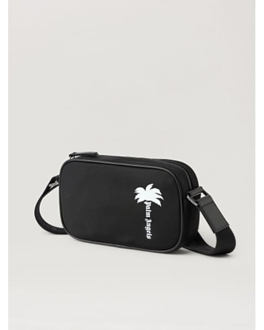 Palm Angels Black Tree Logo Crossbody Bag for men