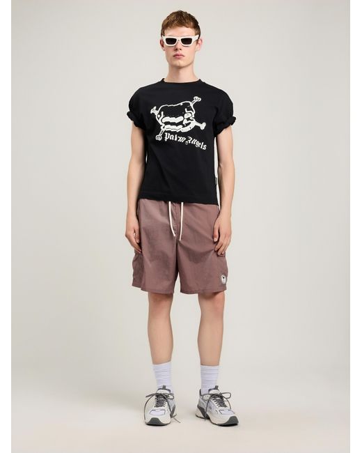 Palm Angels Black Skull T-Shirt for men