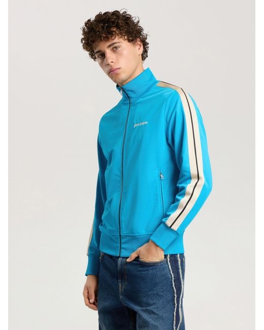 Palm Angels Blue Classic Logo Track Jacket Medium for men