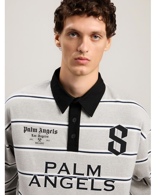 Palm Angels Multicolor Palm Sport Long-Sleeved Polo Shirt for men