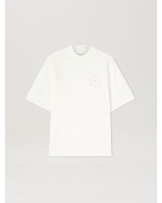 Palm Angels White Monogram Loose Fit T-Shirt