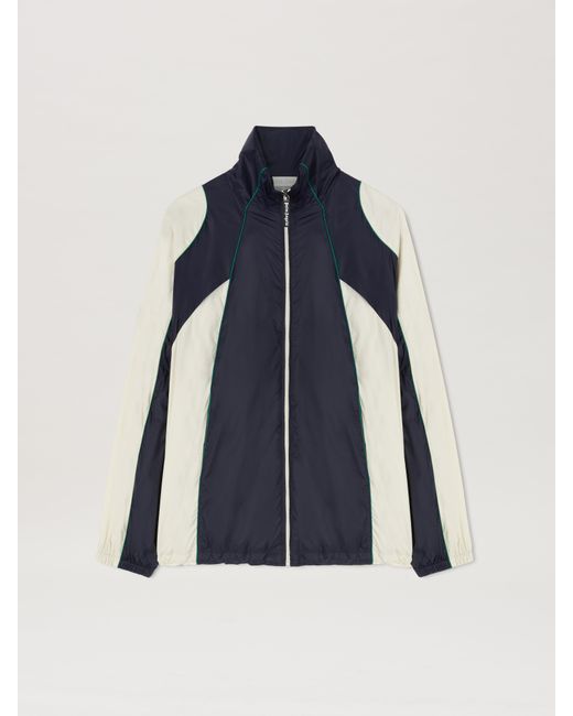 Palm Angels Blue Curved Logo Colorblock Windbreaker