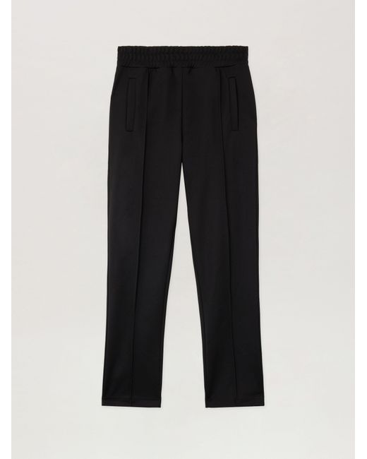 Palm Angels Black Back Curved Logo Track Pants for men