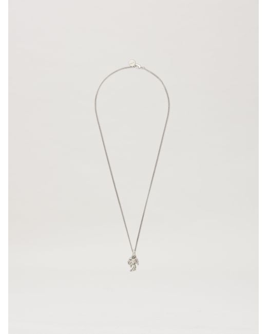 Melted Palm Charm Necklace Uomo Argento di Palm Angels in Natural da Uomo