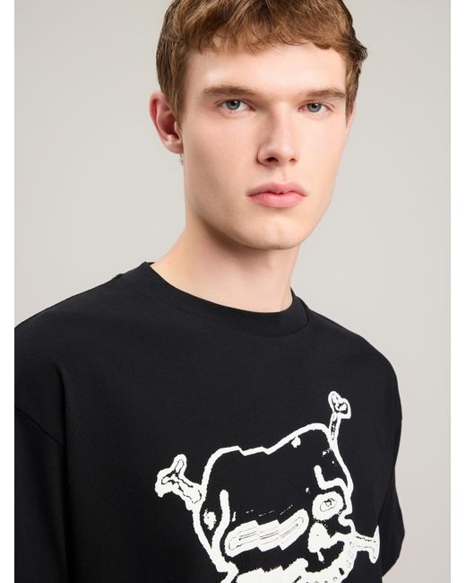 Palm Angels Black Skull T-Shirt for men