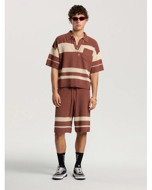 Palm Angels Multicolor Palm Type Loose Knit Shorts for men
