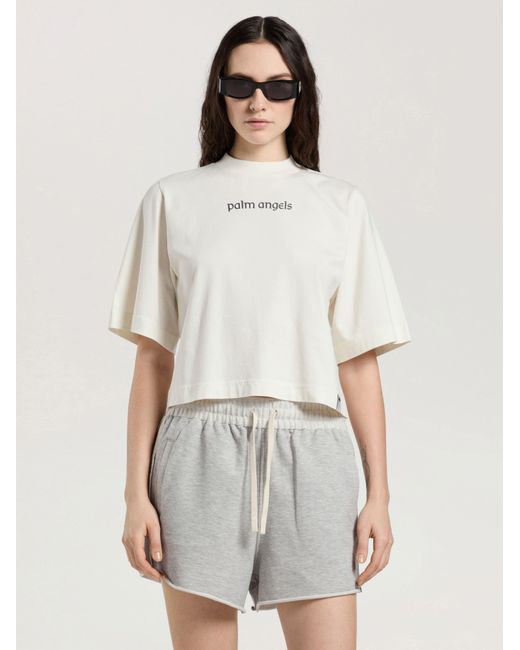 Palm Angels Natural Lions Herald Boxy T-Shirt Off