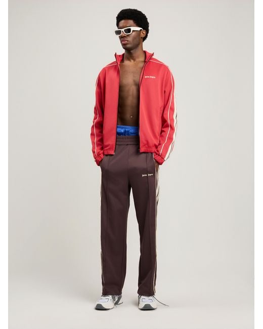 Palm Angels Brown Classic Logo Vintage Track Pants for men