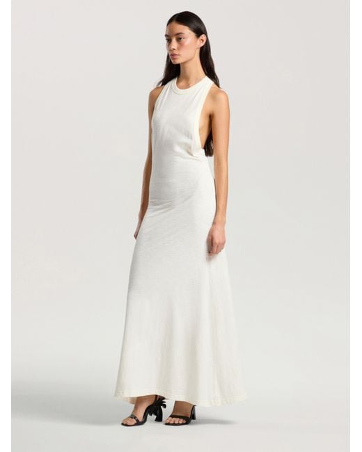 Palm Angels White Curved Logo Essential Dress