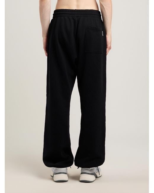 Palm Angels Black Waist Logo Sweatpants for men