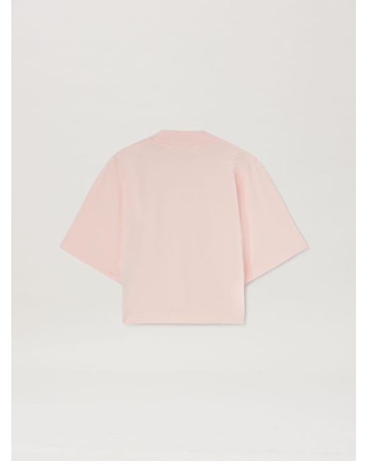 Palm Angels Logo Cropped T-shirt Pink