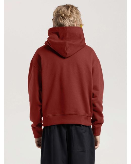 Palm Angels Red Palm Hills Regular Hoodie Brick for men