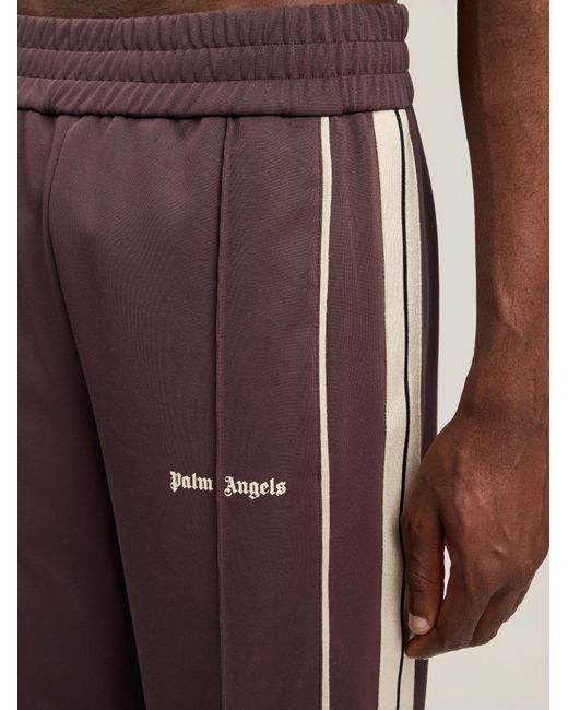 Palm Angels Brown Classic Logo Vintage Track Pants for men