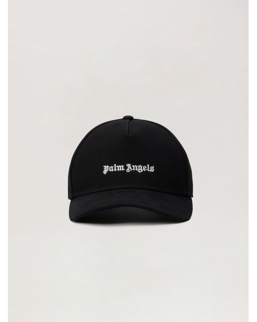 Palm Angels Black Classic Logo Cap for men