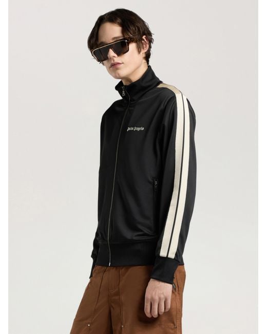 Palm Angels Black Classic Logo Track Jacket for men