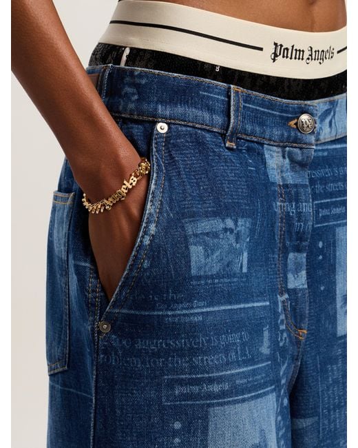 Palm Angels Metallic Angels Logo Bracelet