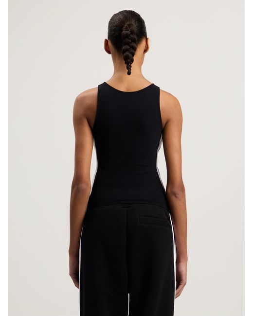 Palm Angels Black Training Track Tank Top