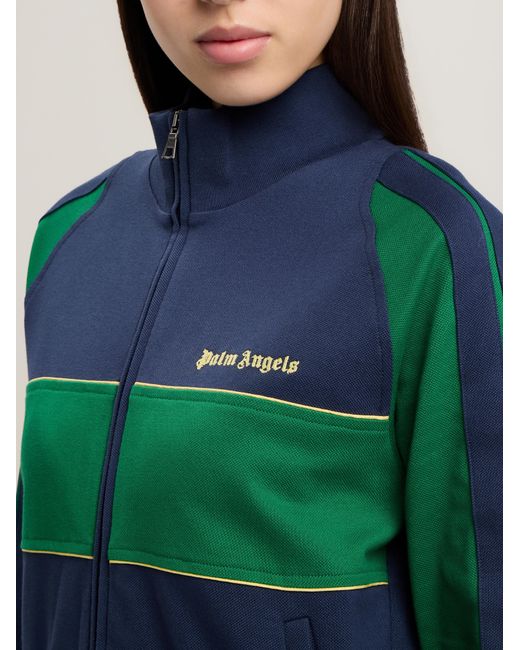 Palm Angels Multicolor Classic Logo Zipped Crew Jacket