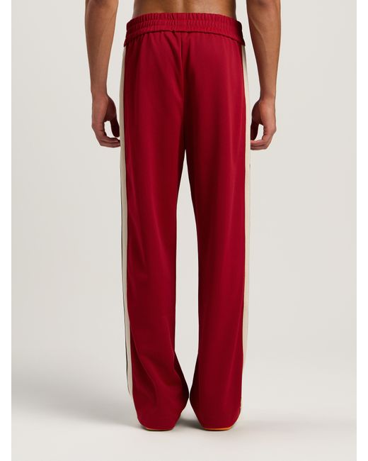 Palm Angels Red Classic Logo Zip-Up Track Pants for men