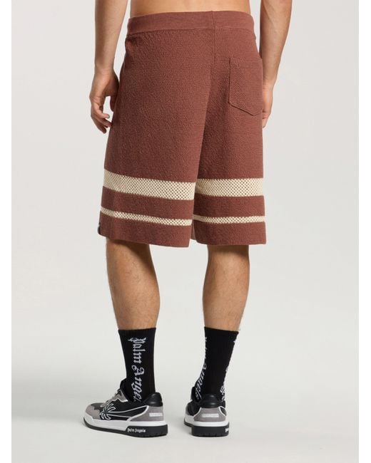 Palm Angels Multicolor Palm Type Loose Knit Shorts for men