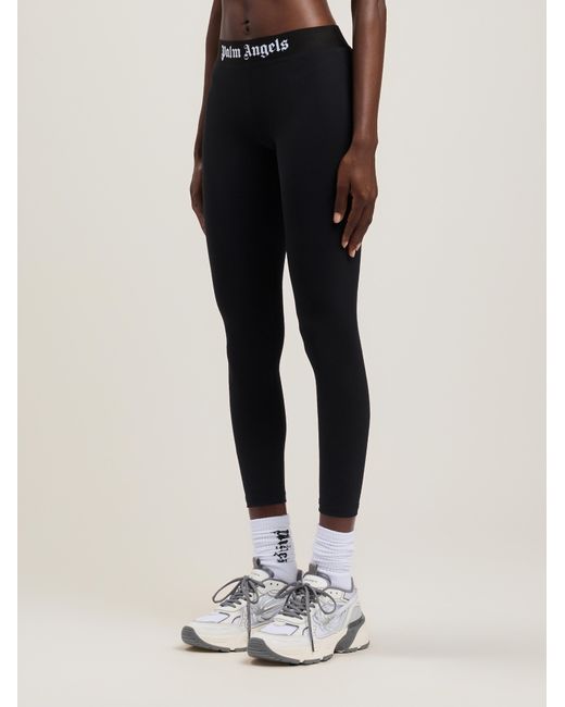 Palm Angels Black Classic Logo Sport Leggings