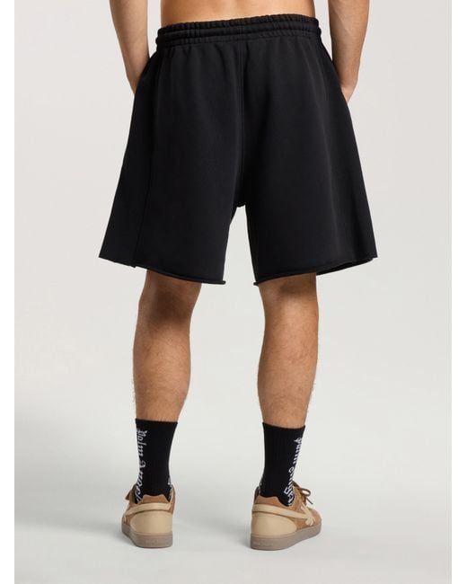 Palm Angels Natural Palm Type Sweat Shorts for men