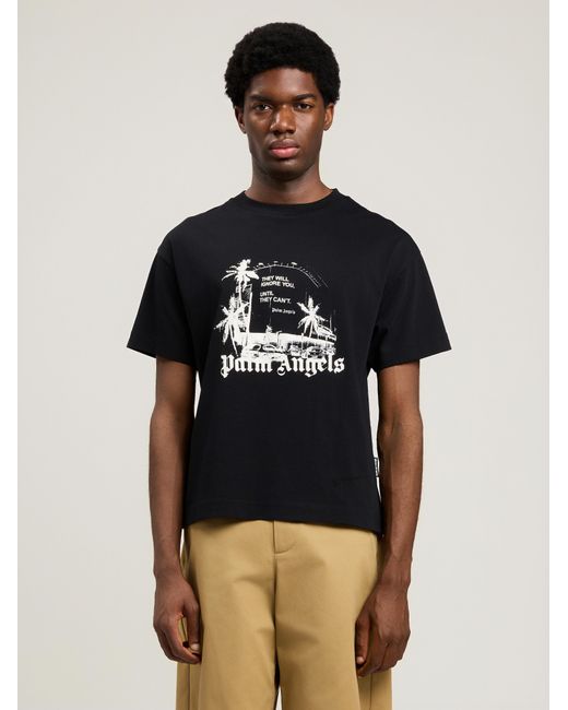 Palm Angels Black Palm Statement T-Shirt for men