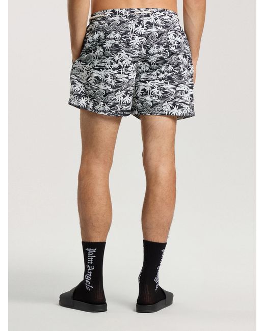 Palm Angels Multicolor Palm Waves Swim Shorts for men