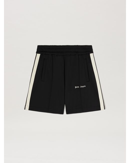 Palm Angels Black Classic Logo Track Shorts for men