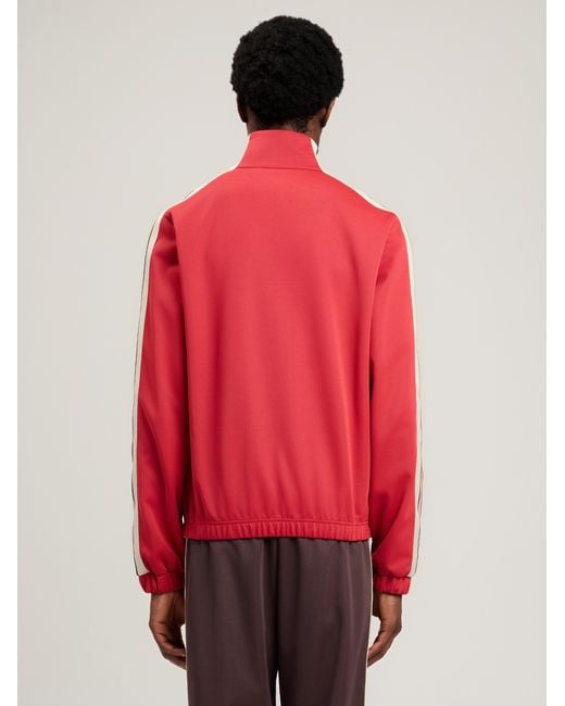 Palm Angels Red Classic Logo Vintage Track Jacket for men